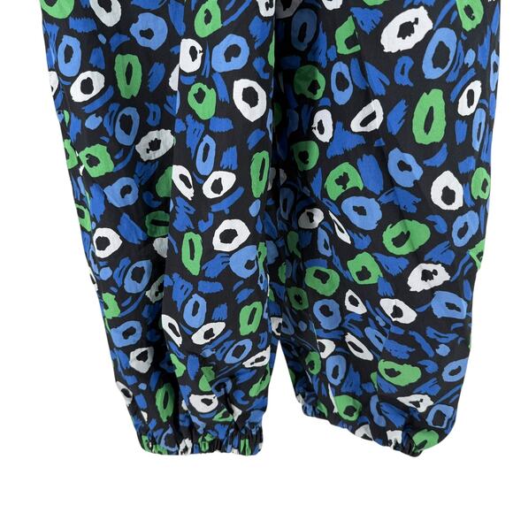 Diane Von Furstenberg Target Jumpsuit Nylon XXS Retro Funky Animal Print Blue - Picture 4 of 9